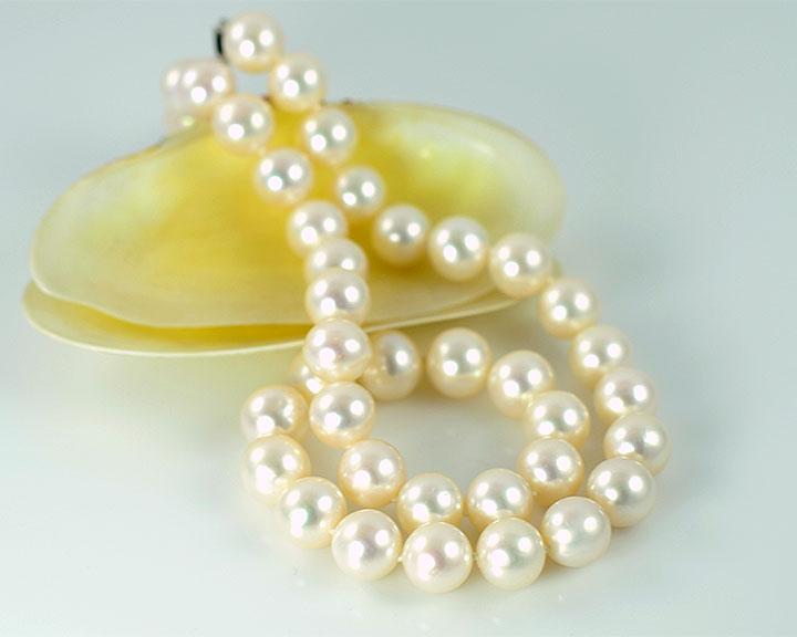 Custom pearl and bead necklace